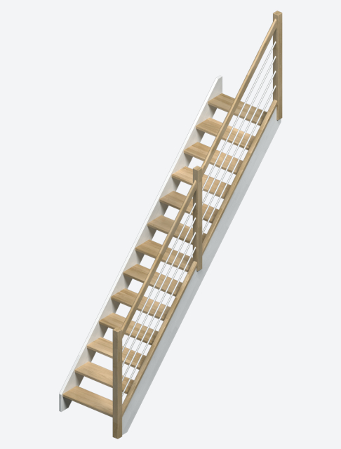 Wooden staircase HELSINKI White